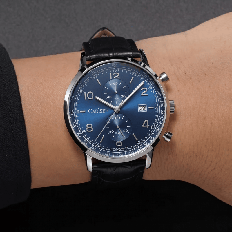 Relógio Quartzo Masculino Azul Cadisen Aurelis Caspian 2