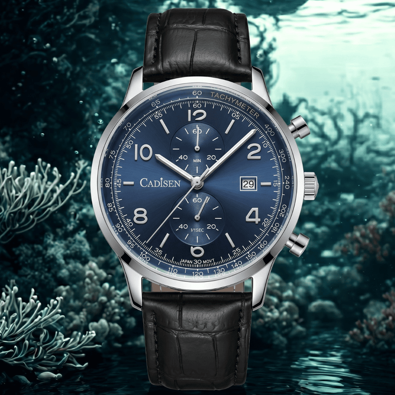 Relógio Quartzo Masculino Azul Cadisen Aurelis Caspian 9