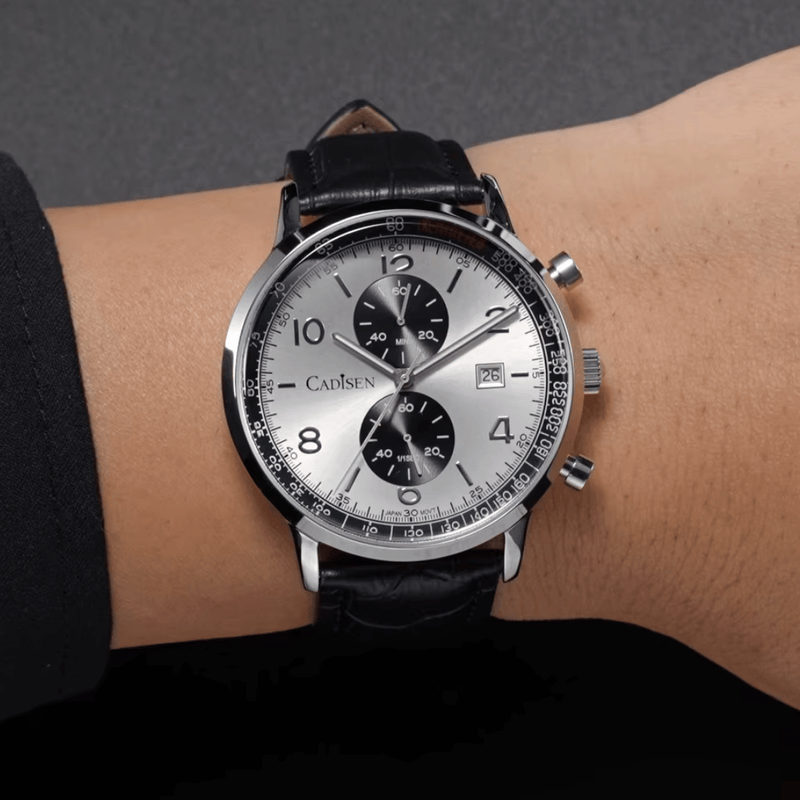 Relógio Quartzo Masculino Branco Cadisen Aurelis Parian 2