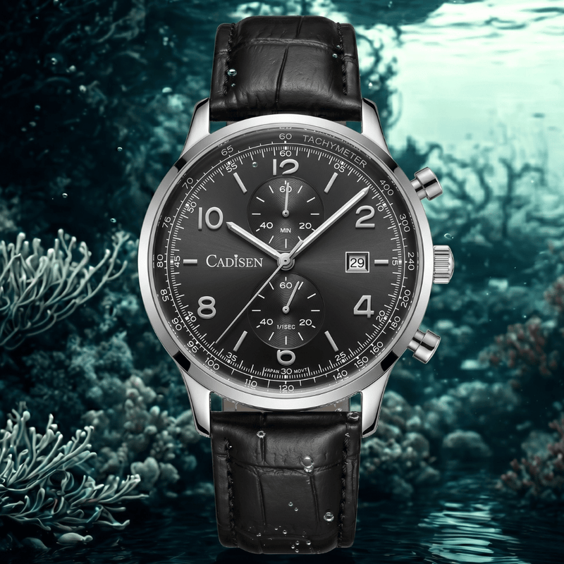 Relógio Quartzo Masculino Preto Cadisen Aurelis Raven 11