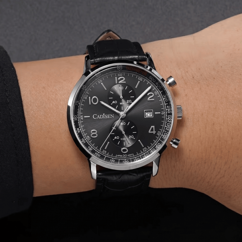 Relógio Quartzo Masculino Preto Cadisen Aurelis Raven 2