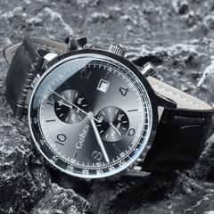 Relógio Quartzo Masculino Preto Cadisen Aurelis Raven 12