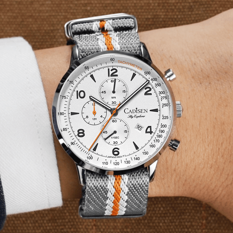Relógio Quartzo Masculino Cinza Cadisen Brevont Alloy 2