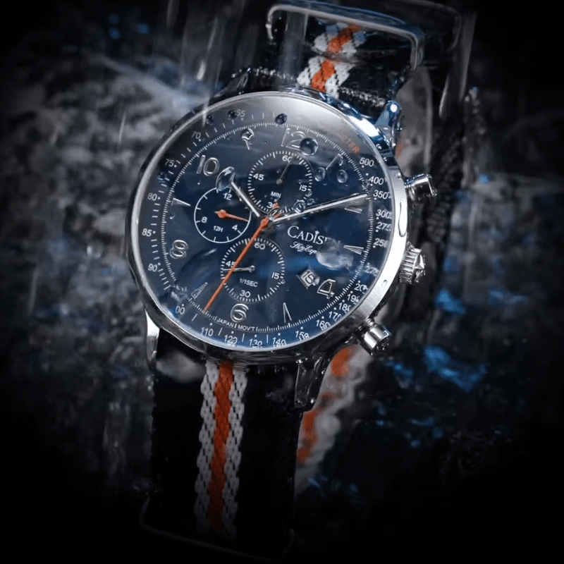 Relógio Quartzo Masculino Azul Cadisen Brevont Shoal 8