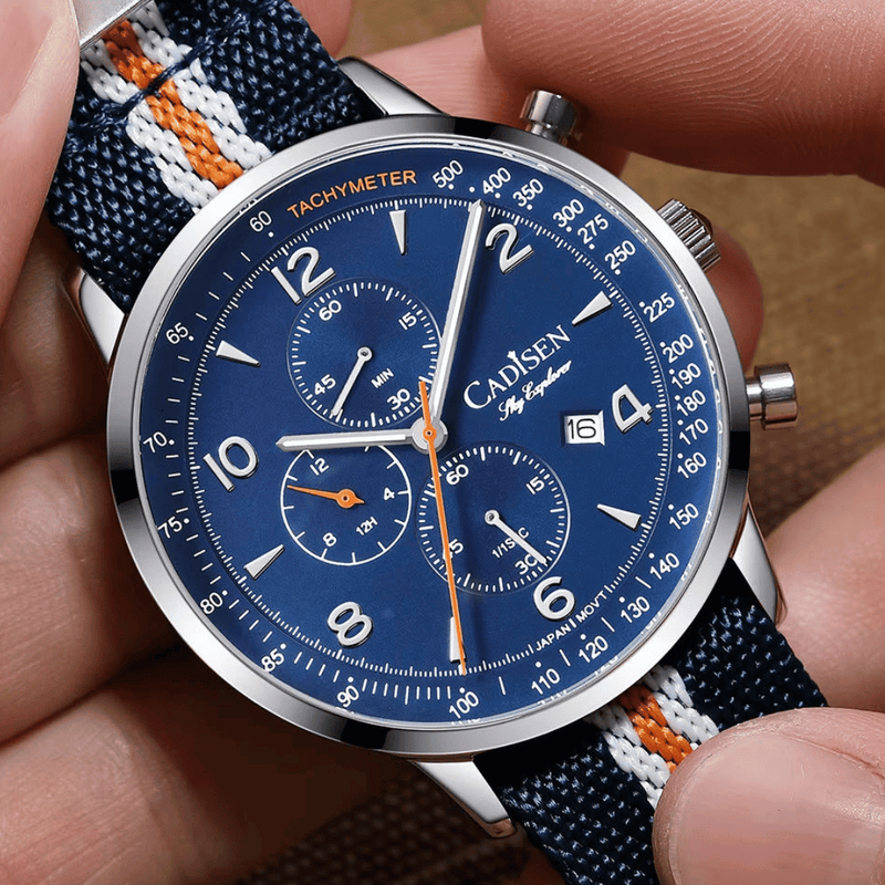 Relógio Quartzo Masculino Azul Cadisen Brevont Shoal 2