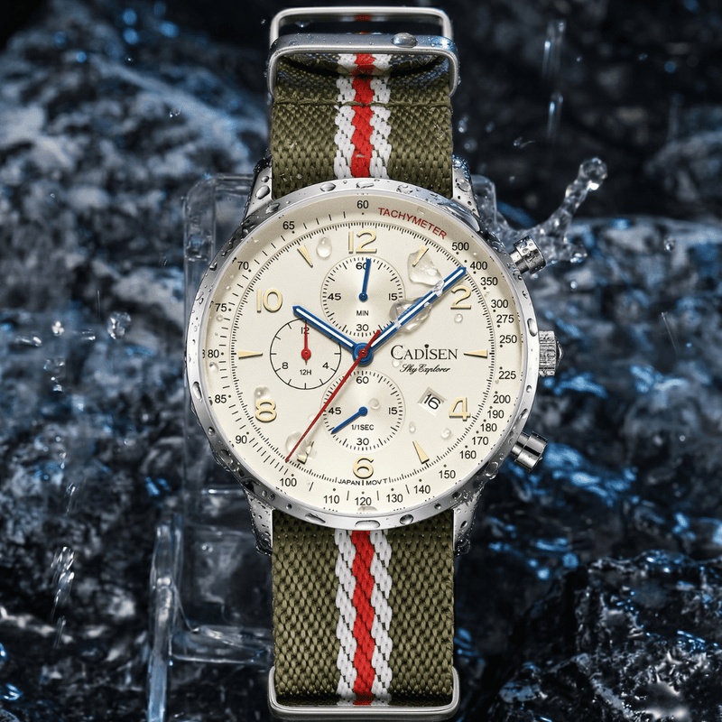 Relógio Quartzo Masculino Verde Cadisen Brevont Thicket 8